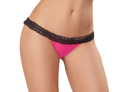 Panty - Medium - Hot Pink/ Black | 888368021604 | Available at EroticWarehouse.com