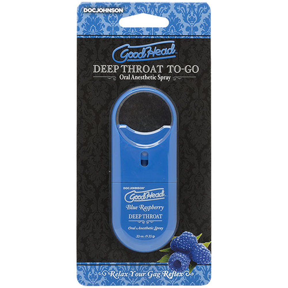 Goodhead - Deep Throat Spray to-Go - Blue Raspberry - .33 Oz. | 782421069254 | Available at EroticWarehouse.com