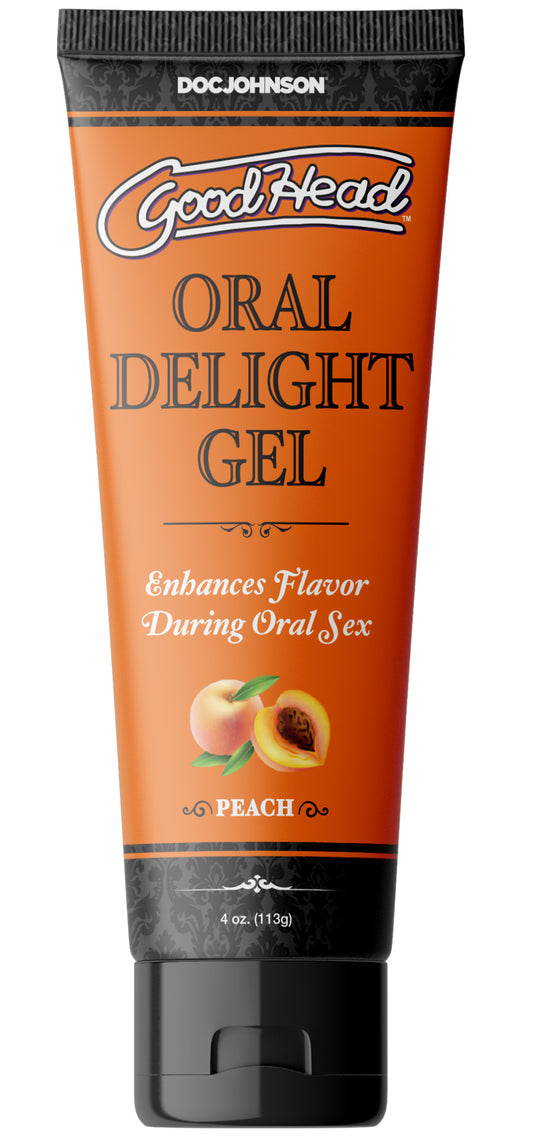 Goodhead - Oral Delight Gel - Peach - 4 Oz. | 782421081638 | Available at EroticWarehouse.com