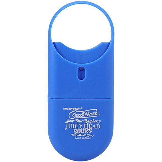 Goodhead Juicyhead Dry Mouth Spray to Go - Sour Blue Raspberry .30 Oz by Doc Johnson 782421093488 available at EroticWarehouse.com