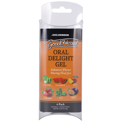 Goodhead - Oral Delight Gel - 6 Pack - 0.24 Oz | 782421086794 | Available at EroticWarehouse.com