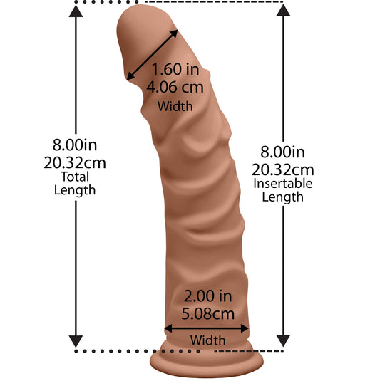 The D - Ragin' D 8 Inch - Caramel | 782421058722 | Available at EroticWarehouse.com