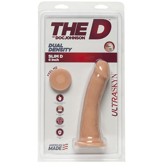 The D - Slim D - 6 Inch Without Balls - Ultraskyn - Vanilla | 782421069537 | Available at EroticWarehouse.com