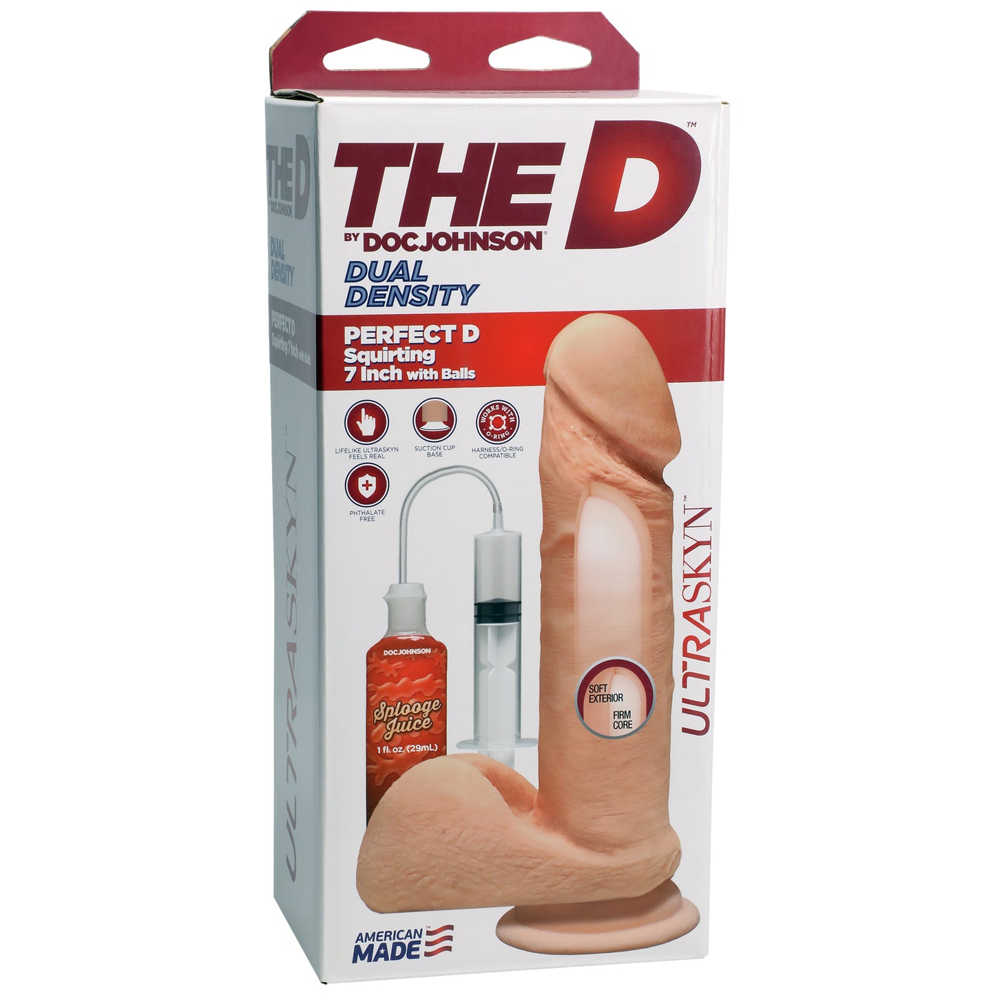 The D - Perfect D - Squirting 7 Inch With Balls | 782421083359 | Available at EroticWarehouse.com
