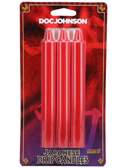 Japanese Drip Candles - 3 Pack - Red | 782421082796 | Available at EroticWarehouse.com