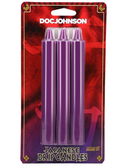 Japanese Drip Candles - 3 Pack - Purple | 782421082819 | Available at EroticWarehouse.com