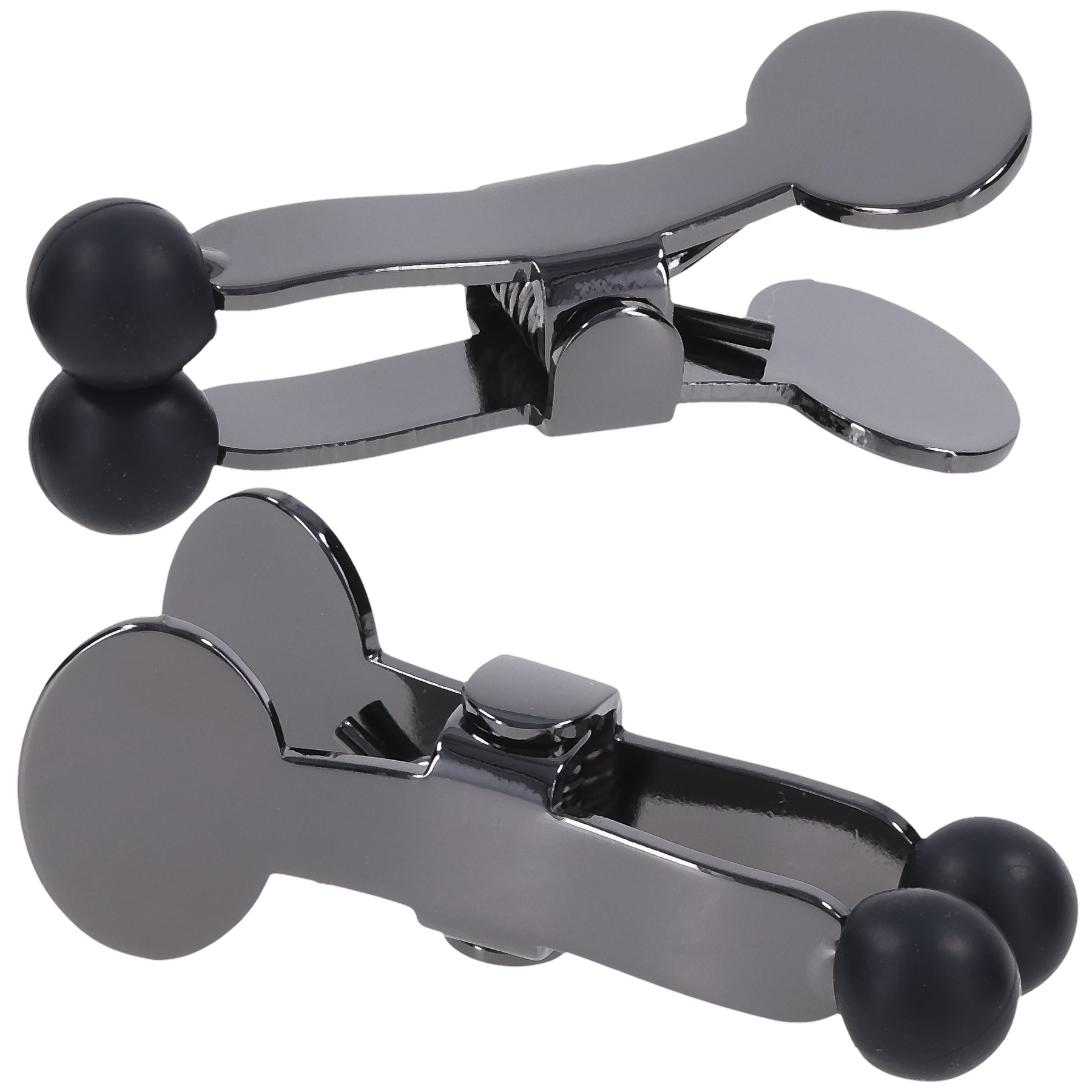 Merci - Nippers - Stainless Steel Nipple Clamps With Silicone Tip - Black | 782421088699 | Available at EroticWarehouse.com