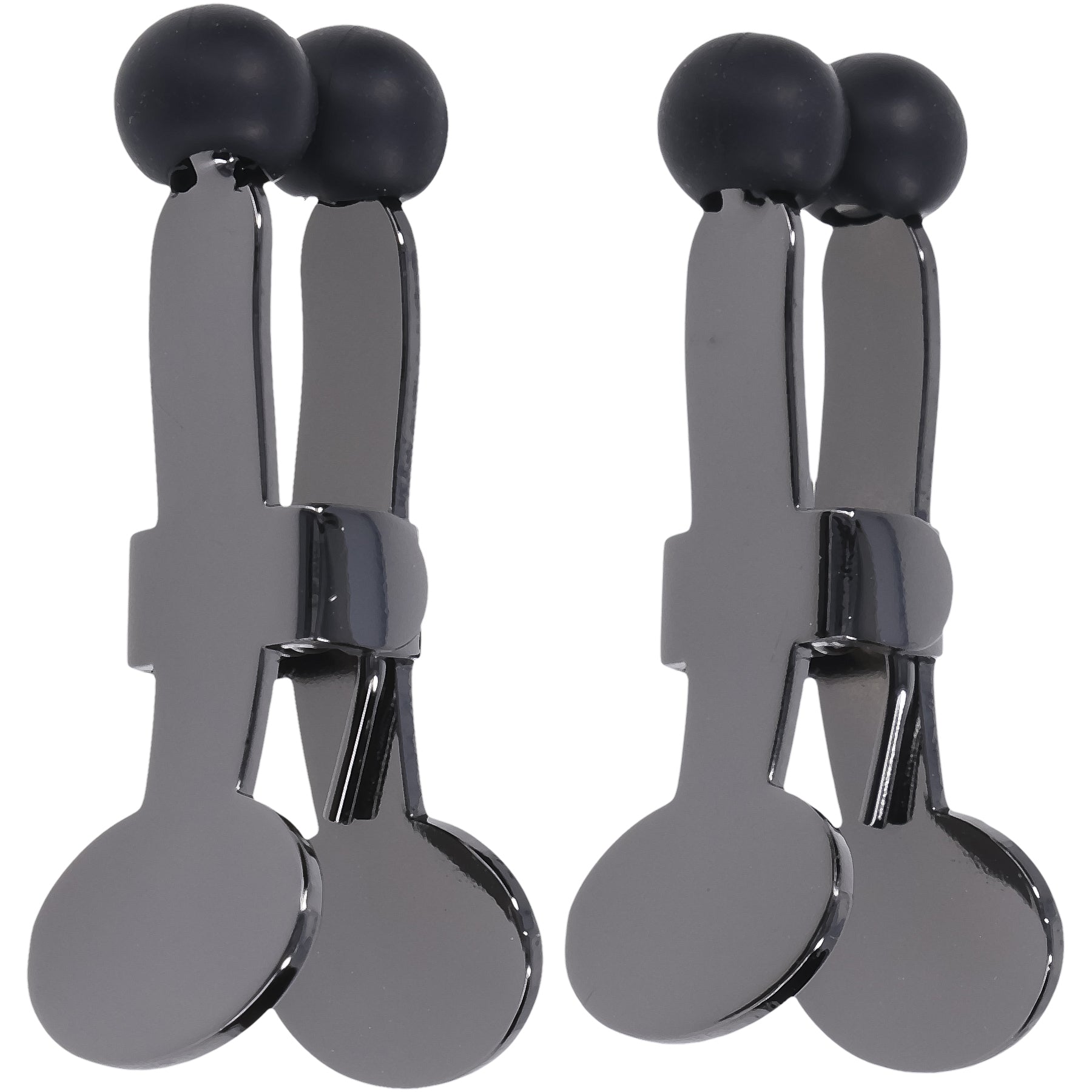 Merci - Nippers - Stainless Steel Nipple Clamps With Silicone Tip - Black | 782421088699 | Available at EroticWarehouse.com
