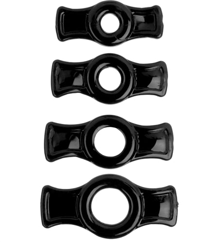 Titanmen Cock Ring Set - Black | 782421016951 | Available at EroticWarehouse.com