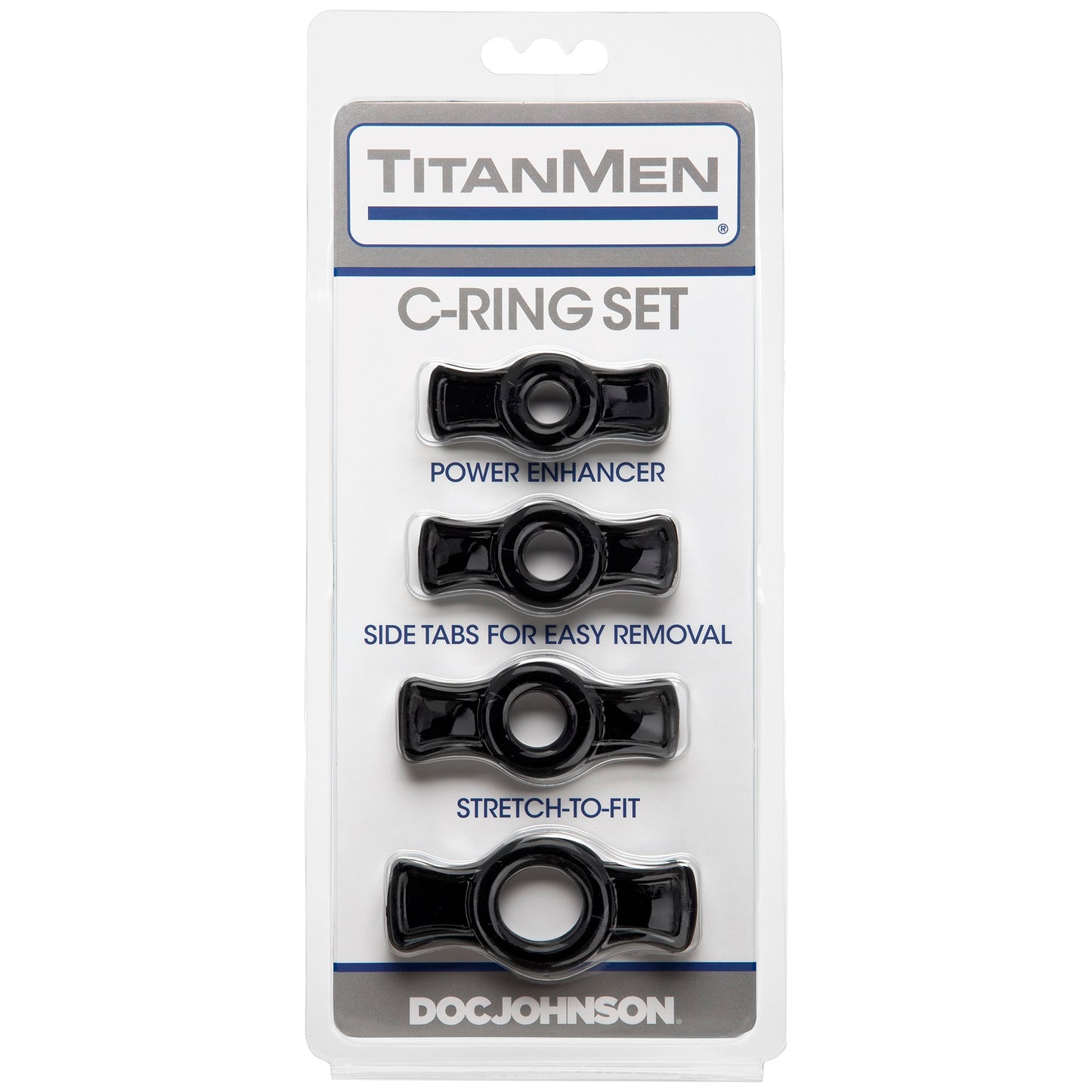 Titanmen Cock Ring Set - Black | 782421016951 | Available at EroticWarehouse.com
