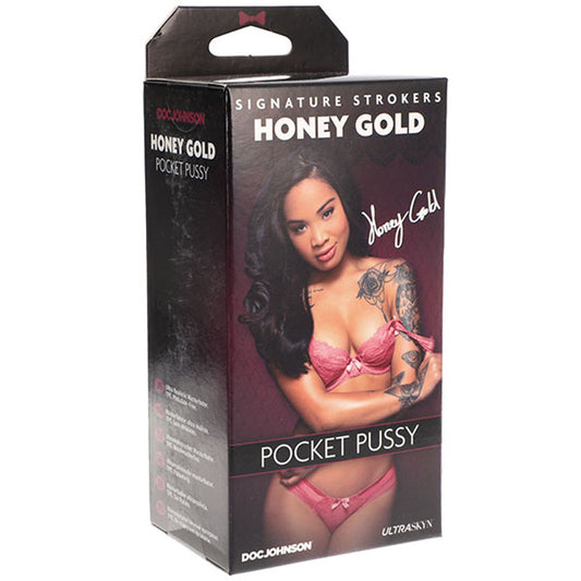 Signature Strokers - Honey Gold - Ultraskyn Pocket Pussy | 782421077648 | Available at EroticWarehouse.com