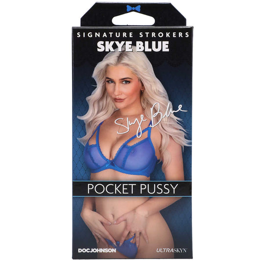 Signature Strokers - Skye Blue - Ultraskyn Pocket Pussy - Vanilla | 782421085384 | Available at EroticWarehouse.com