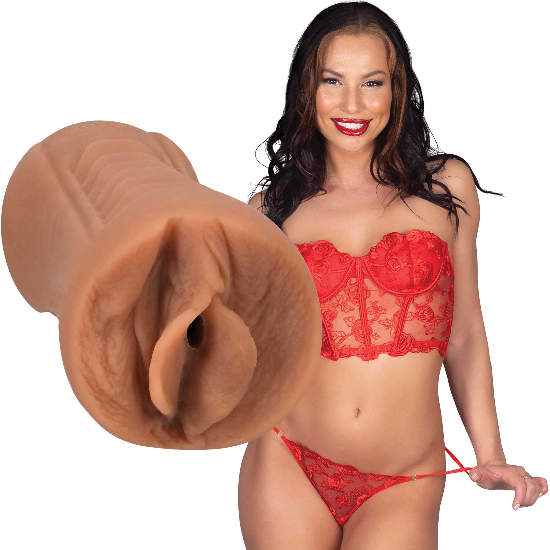 Signature Strokers - Aidra Fox - Ultraskyn Pocket Pussy - Caramel | 782421086060 | Available at EroticWarehouse.com