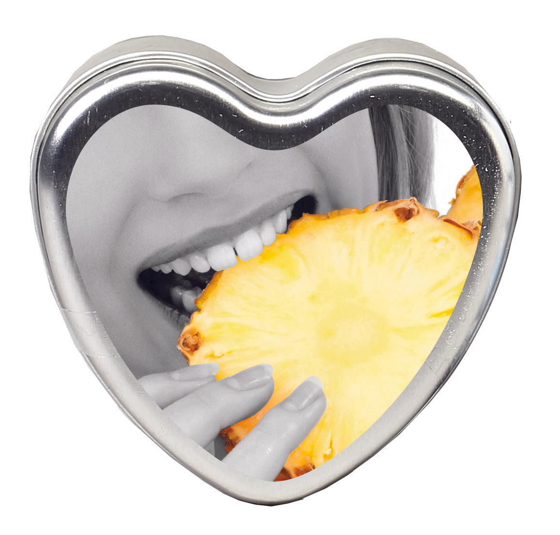 Edible Heart Candle - Pineapple - 4oz | 814487023557 | Available at EroticWarehouse.com