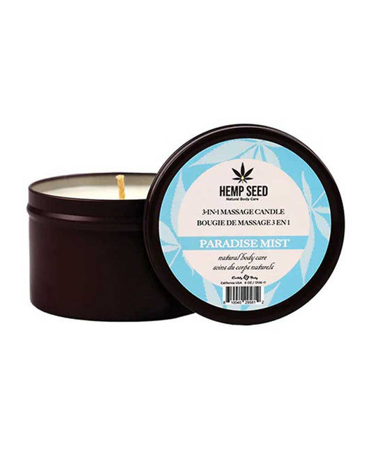 Hemp Seed 3-in-1 Massage Candle - Paradise Mist 6 Oz | 810040295812 | Available at EroticWarehouse.com