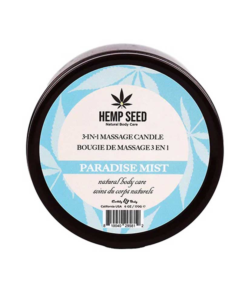Hemp Seed 3-in-1 Massage Candle - Paradise Mist 6 Oz | 810040295812 | Available at EroticWarehouse.com