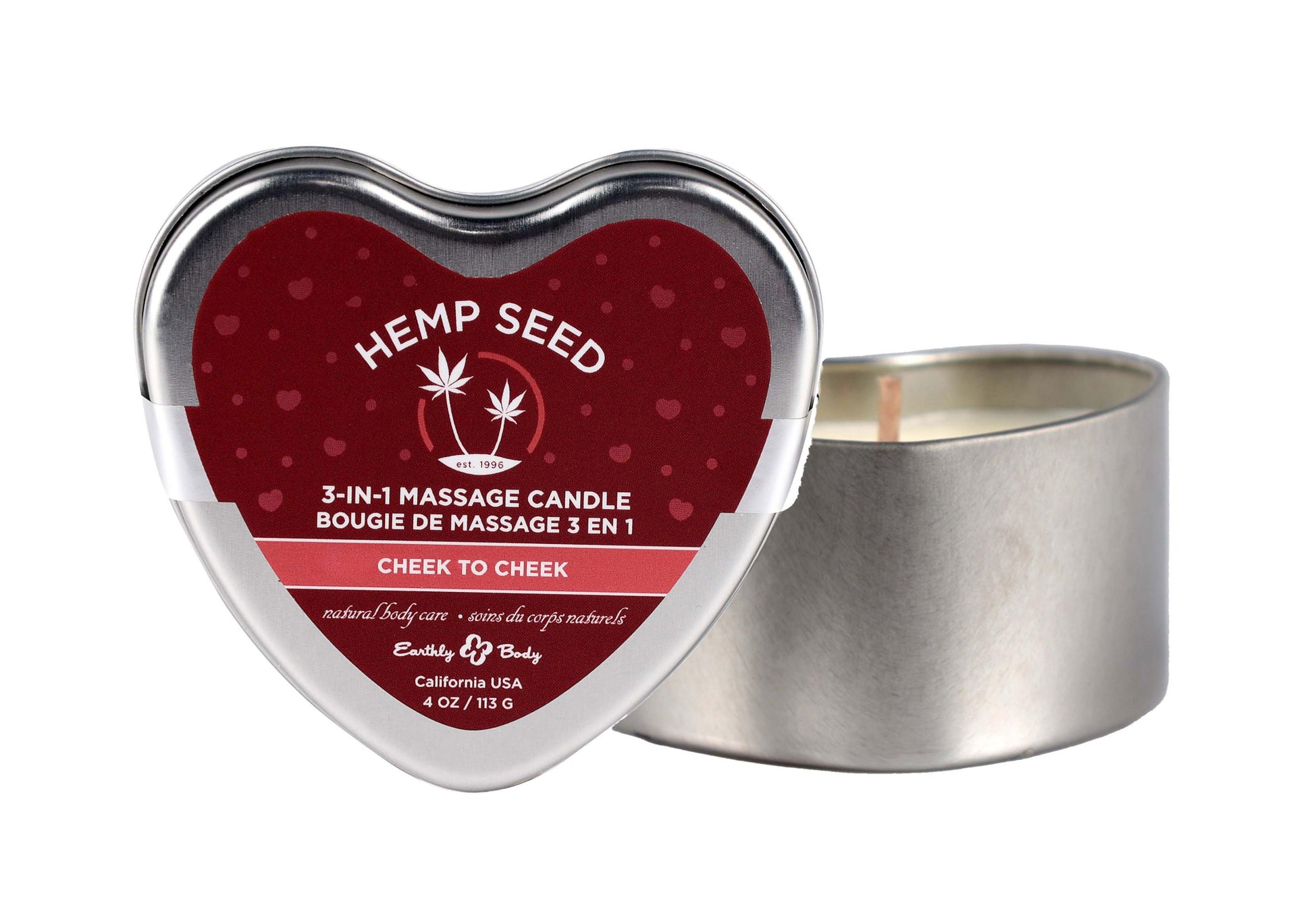 3-in-1 Massage Candle - Cheek to Cheek - 4 Oz | 810040295263 | Available at EroticWarehouse.com
