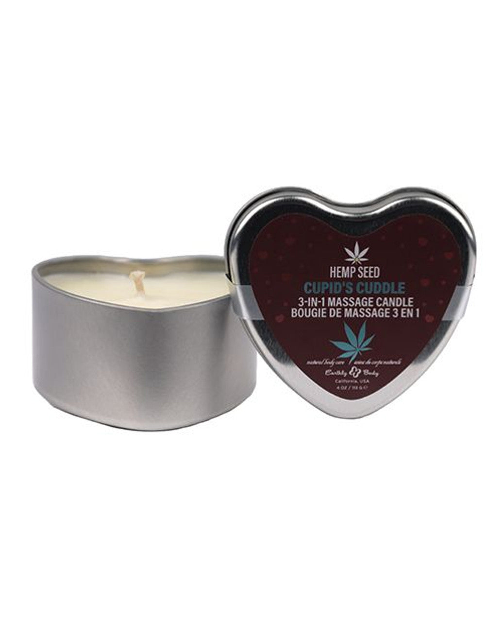 Hemp Seed 3-in-1 Valentines Day Candle - Cupid's Cuddle 4 Oz | 810040296284 | Available at EroticWarehouse.com