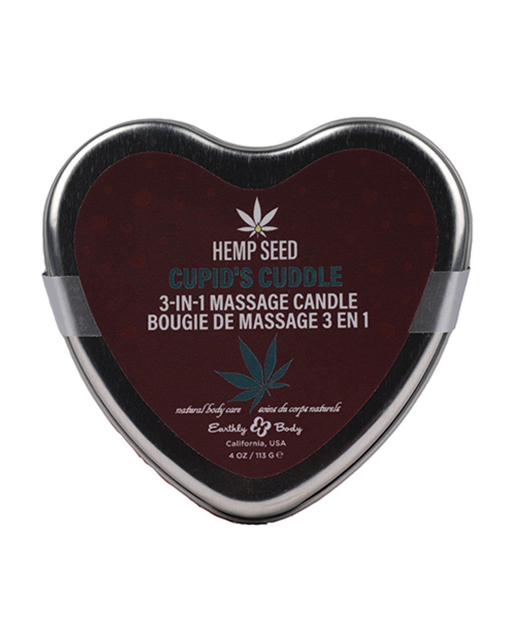Hemp Seed 3-in-1 Valentines Day Candle - Cupid's Cuddle 4 Oz | 810040296284 | Available at EroticWarehouse.com