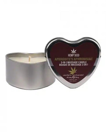 Hemp Seed 3-in-1 Valentines Day Candle - Aphrodite's Aphrodisiac 4 Oz | 810040296307 | Available at EroticWarehouse.com