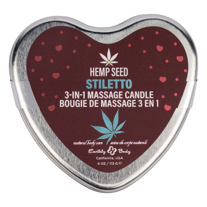 Hemp Seed 3 in 1 Massage Candle Stiletto 4.07oz | 810040297212 | Available at EroticWarehouse.com