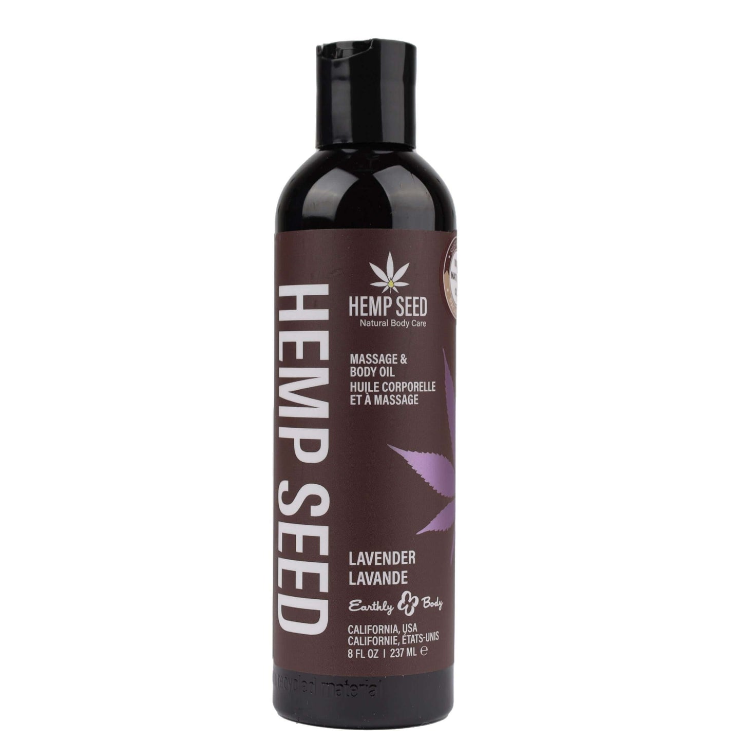 Hemp Seed Massage and Body Oil - Lavender - 8 Fl. Oz./ 237ml | 898788000868 | Available at EroticWarehouse.com