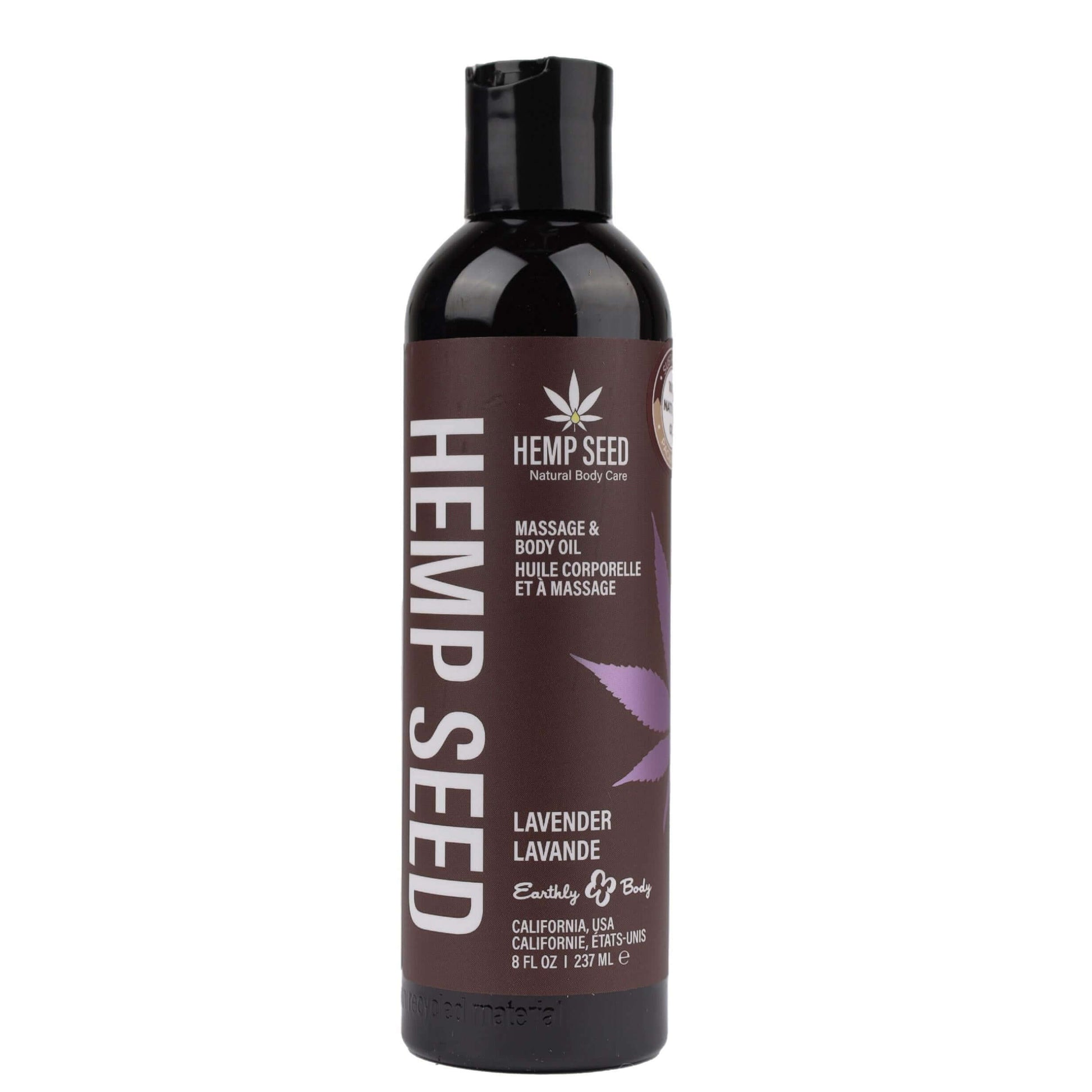 Hemp Seed Massage and Body Oil - Lavender - 8 Fl. Oz./ 237ml | 898788000868 | Available at EroticWarehouse.com