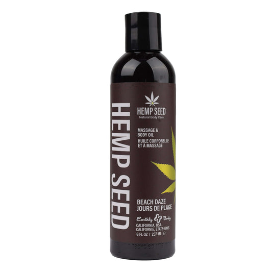 Hemp Seed Massage and Body Oil - Beach Daze - 8 Fl. Oz./ 237 ml | 810040290756 | Available at EroticWarehouse.com