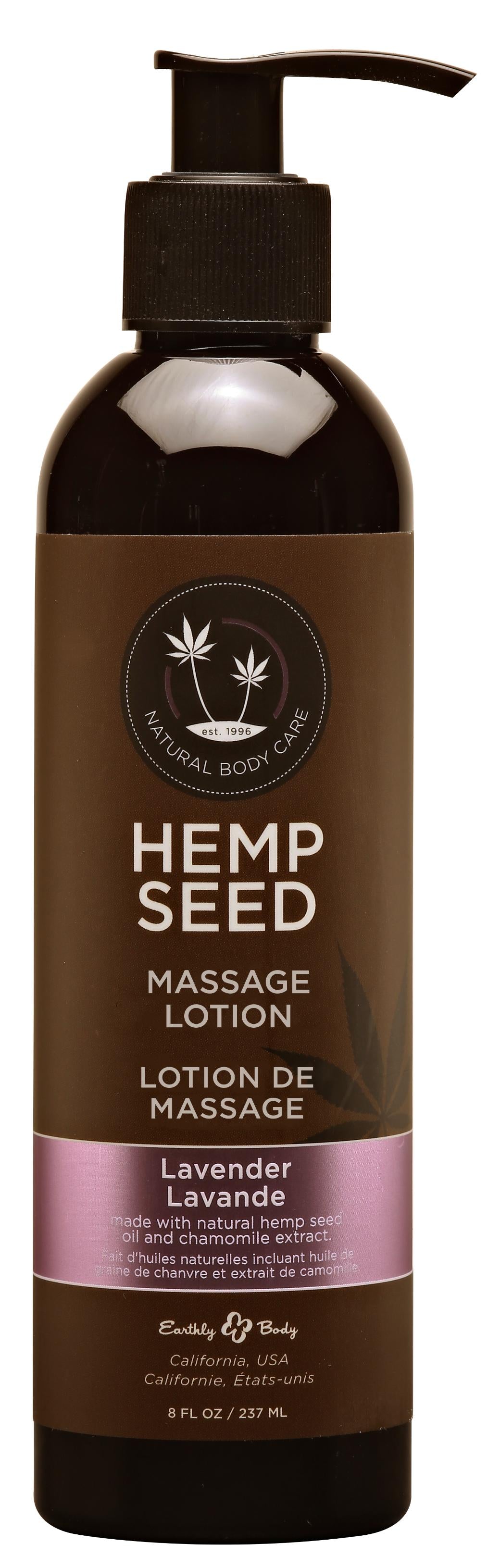 Hemp Seed Massage Lotion - Lavender - 8 Fl. Oz. / 237ml | 814487021768 | Available at EroticWarehouse.com