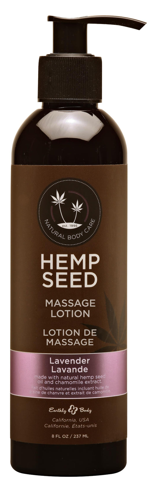 Hemp Seed Massage Lotion - Lavender - 8 Fl. Oz. / 237ml | 814487021768 | Available at EroticWarehouse.com