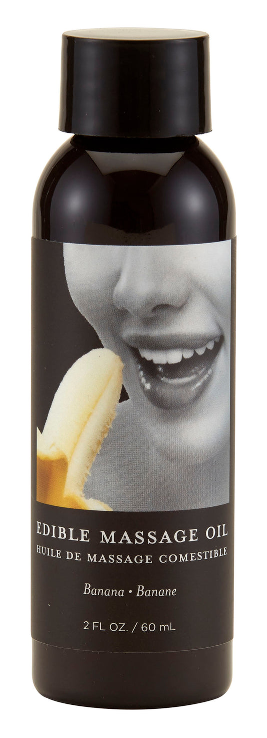 Edible Massage Oil - Banana - 2 Fl. Oz. | 814487024677 | Available at EroticWarehouse.com