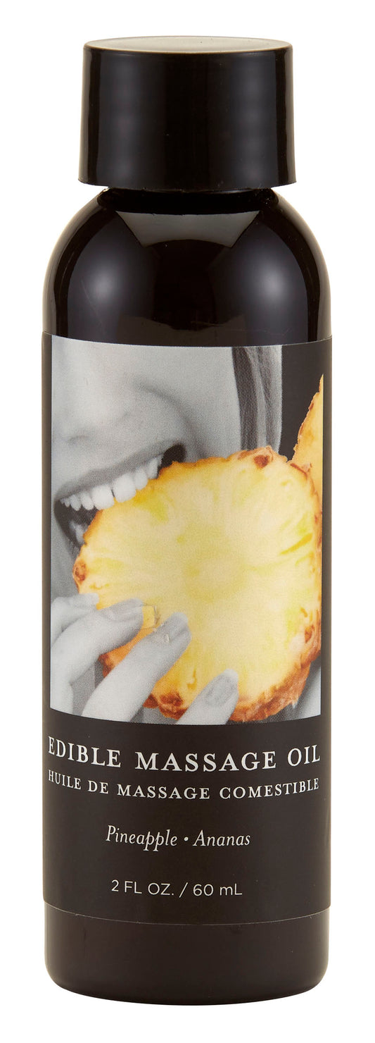 Edible Massage Oil - Pineapple - 2 Fl. Oz. | 814487024684 | Available at EroticWarehouse.com