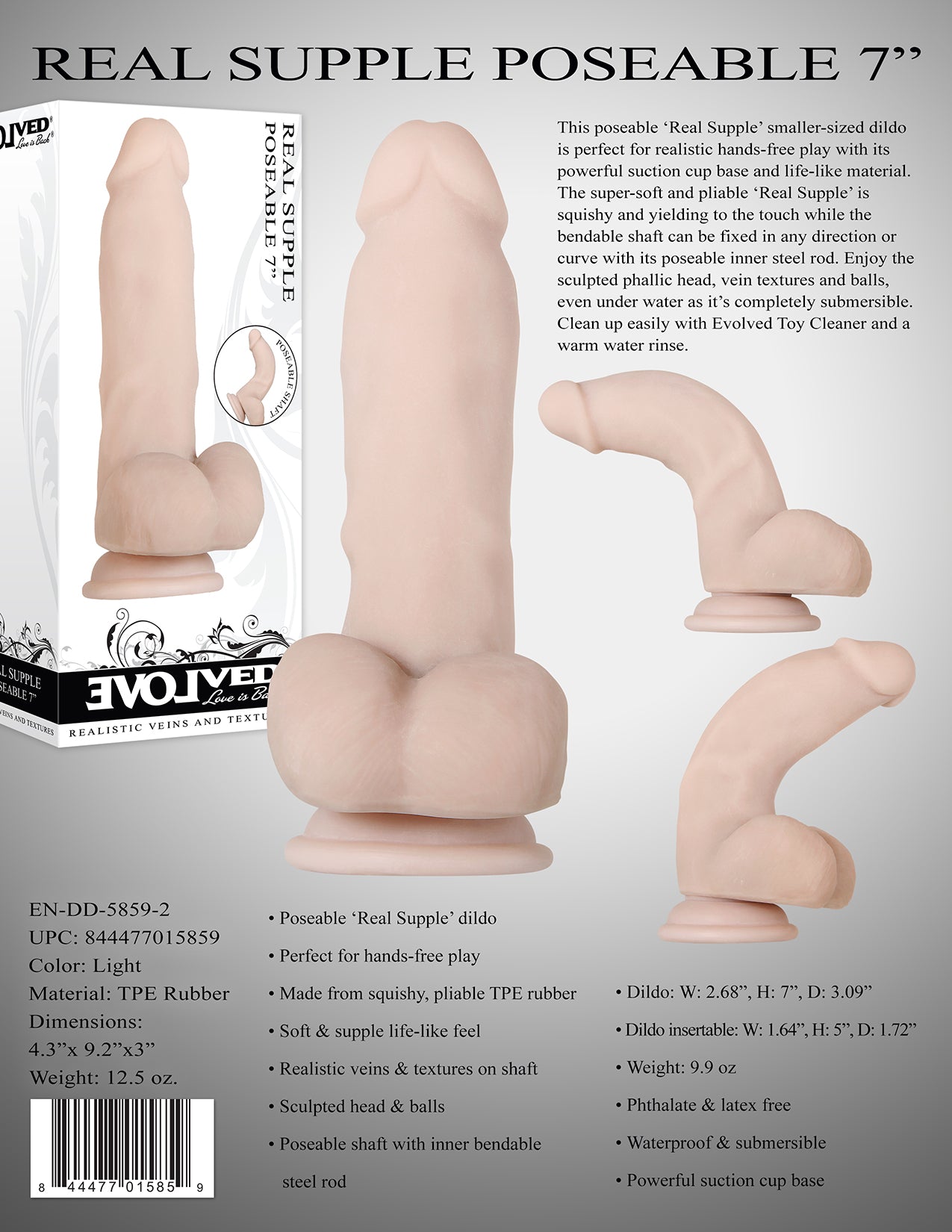 Real Supple Poseable 7 Inch | 844477015859 | Available at EroticWarehouse.com