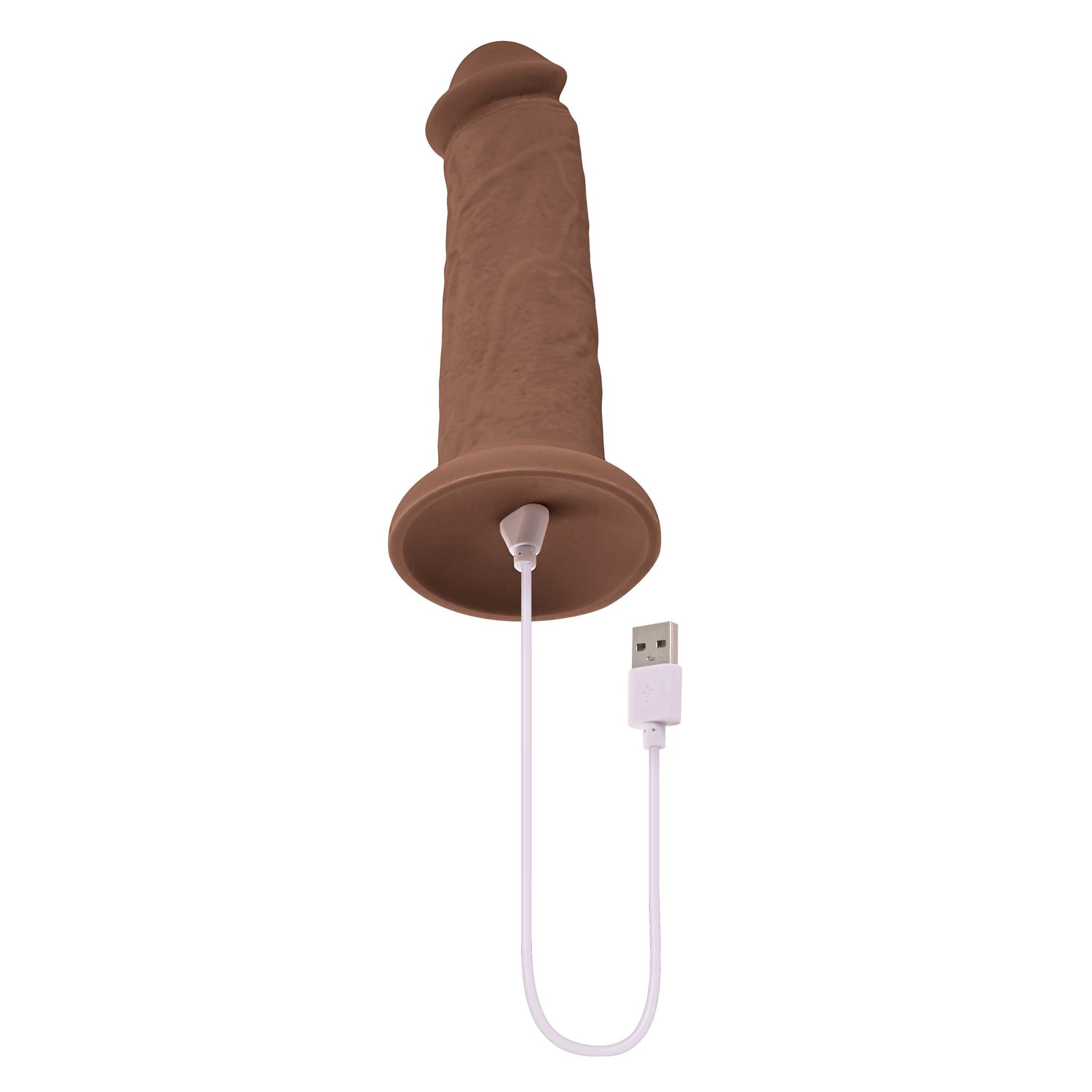 7 Inch Girthy Vibrating Dong - Dark | 844477022741 | Available at EroticWarehouse.com