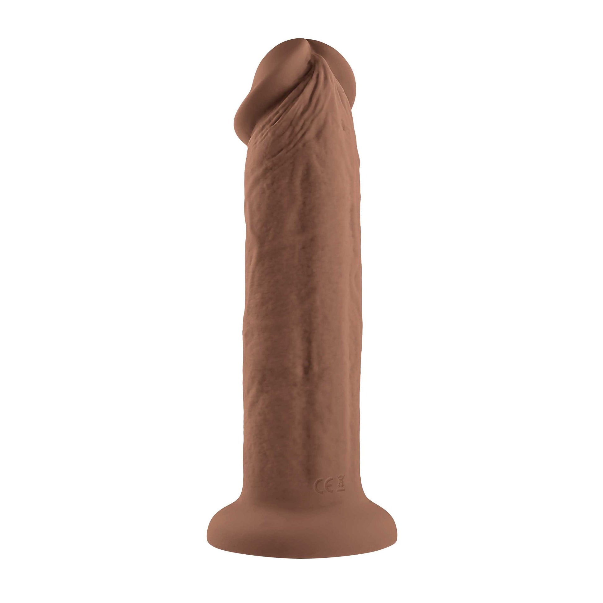 7 Inch Girthy Vibrating Dong - Dark | 844477022741 | Available at EroticWarehouse.com