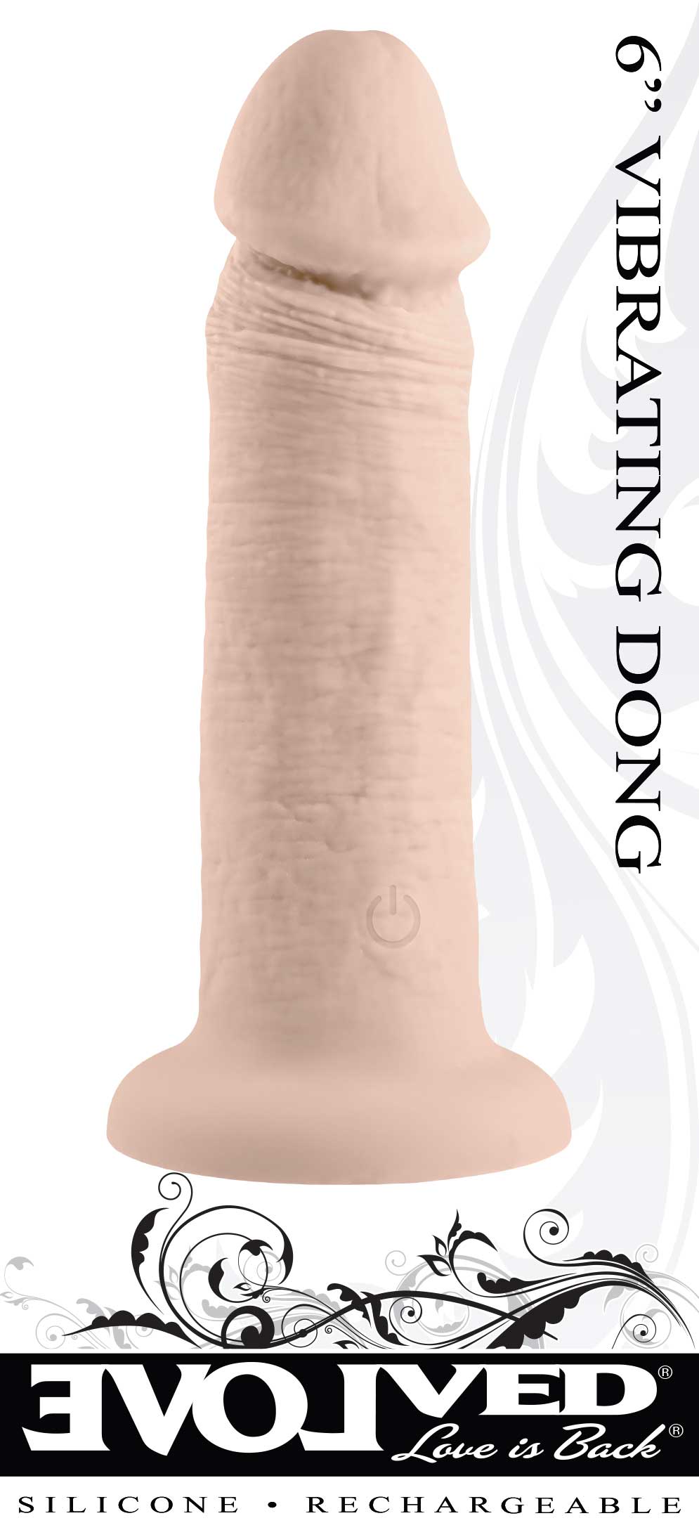 6 Inch Girthy Vibrating Dong - Light | 844477022758 | Available at EroticWarehouse.com