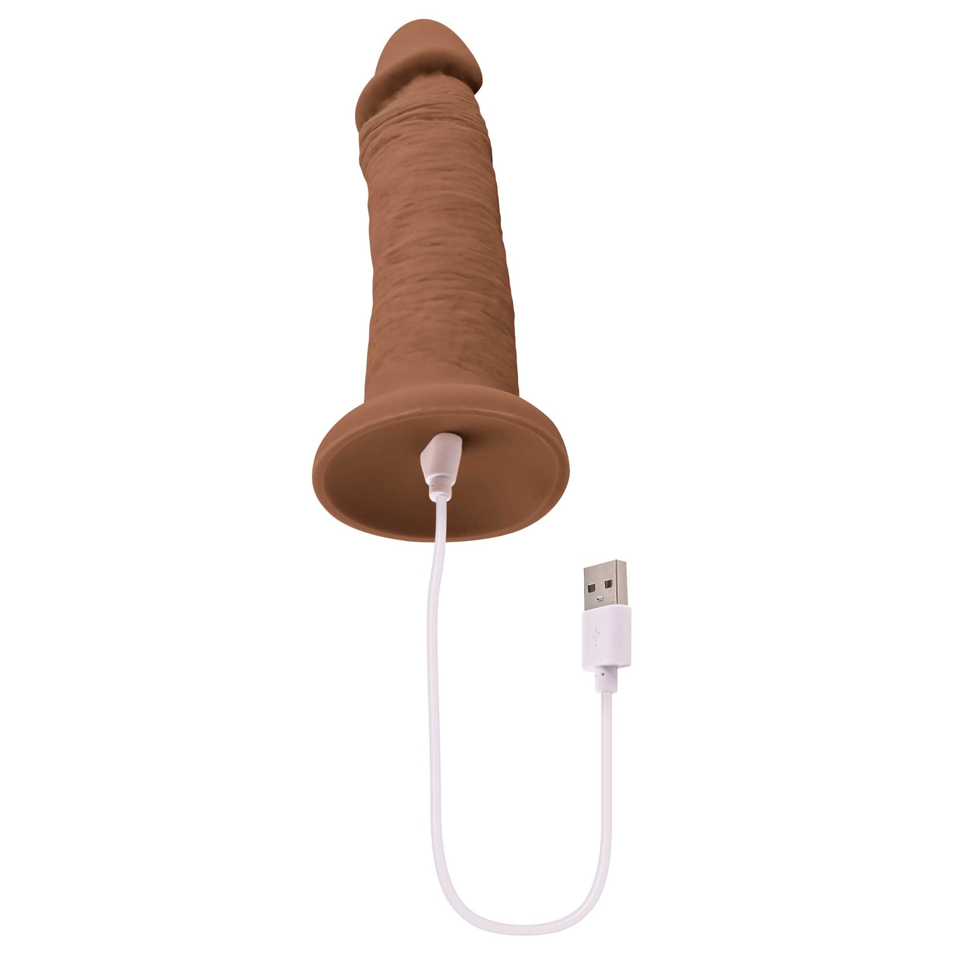 6 Inch Girthy Vibrating Dong - Dark | 844477022765 | Available at EroticWarehouse.com