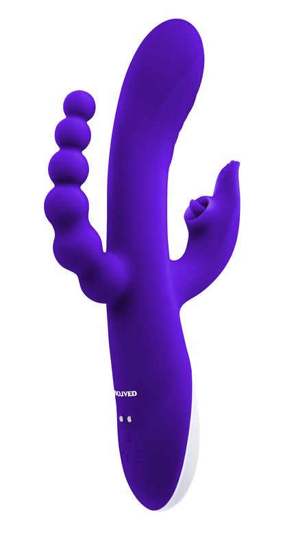 Lick Me - Triple Stim Vibe - Purple | 844477021010 | Available at EroticWarehouse.com