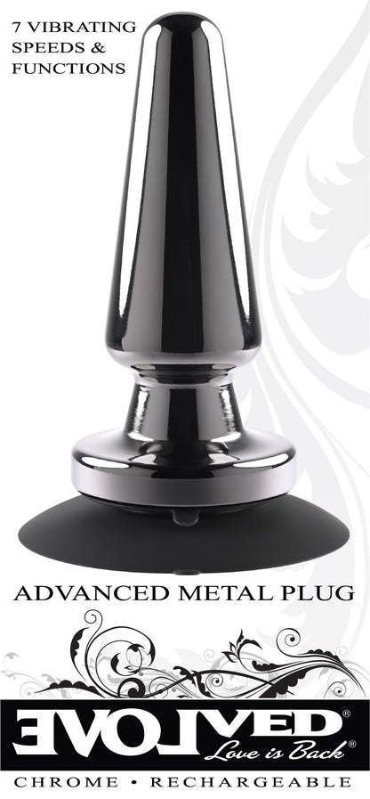 Advanced Metal Plug - Black Chrome | 844477021089 | Available at EroticWarehouse.com