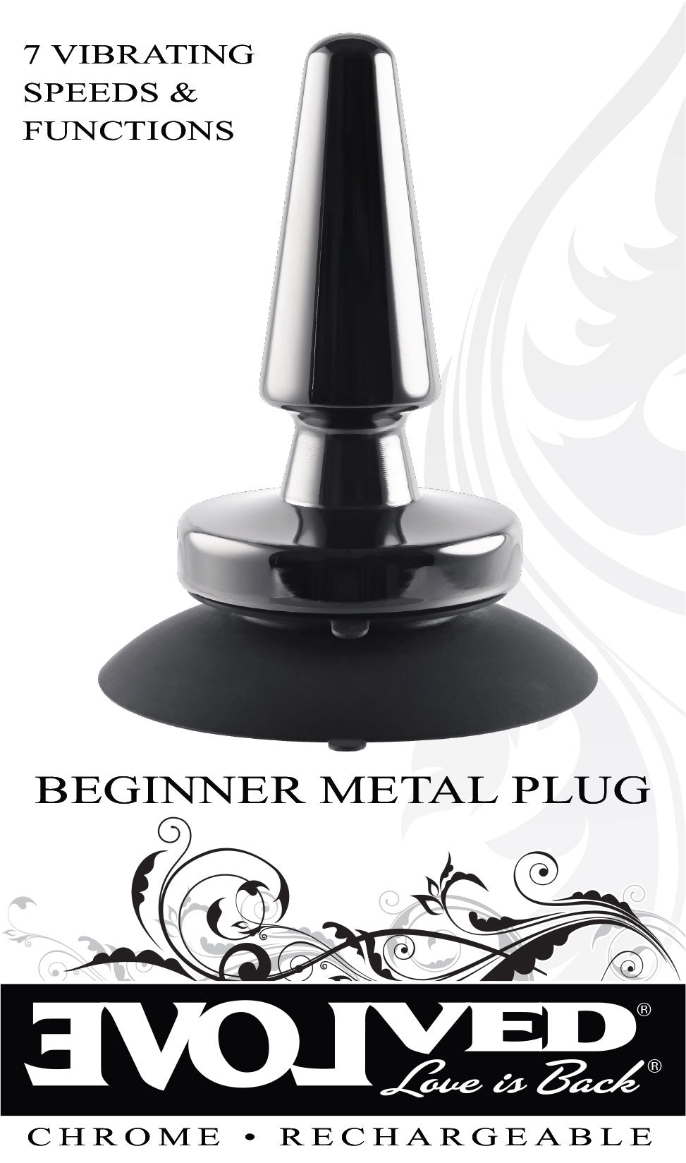 Beginner Metal Plug - Black Chrome | 844477021096 | Available at EroticWarehouse.com