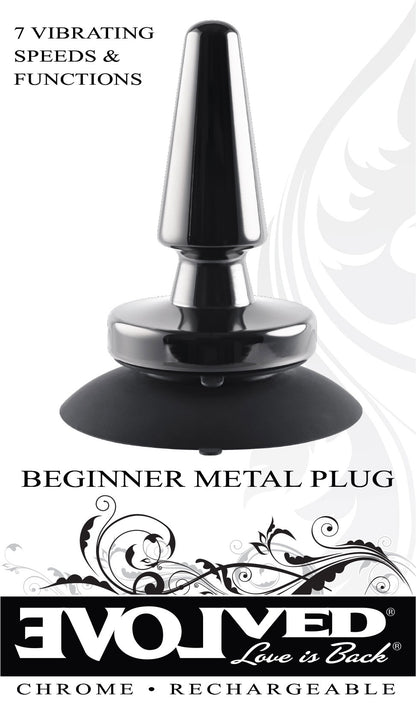 Beginner Metal Plug - Black Chrome | 844477021096 | Available at EroticWarehouse.com