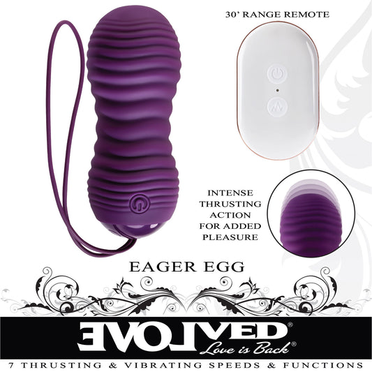 Eager Egg - Plum | 844477021195 | Available at EroticWarehouse.com