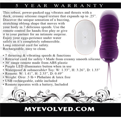 Eager Egg - Plum | 844477021195 | Available at EroticWarehouse.com