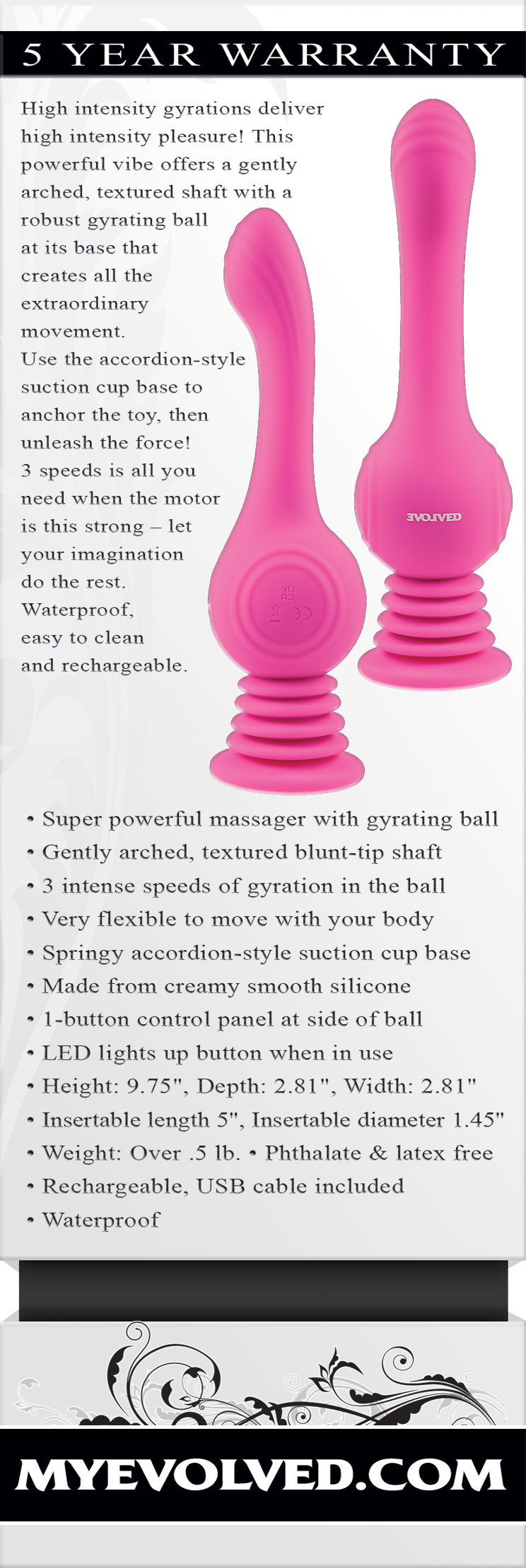 Gyro Vibe - Pink | 844477021607 | Available at EroticWarehouse.com