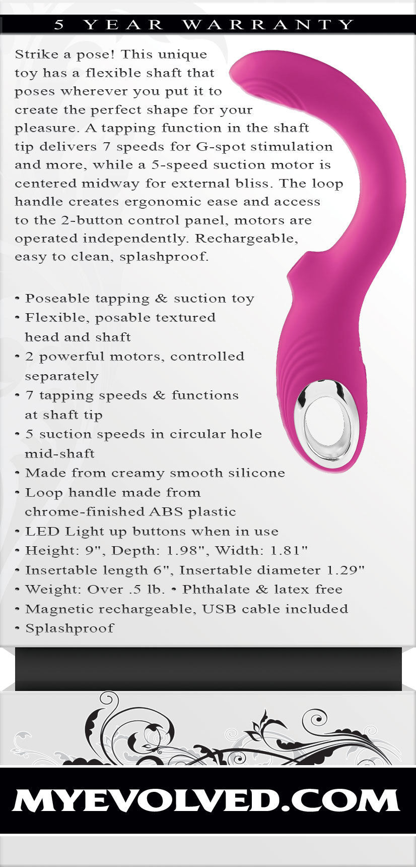 Strike a Pose - Magenta | 844477021775 | Available at EroticWarehouse.com