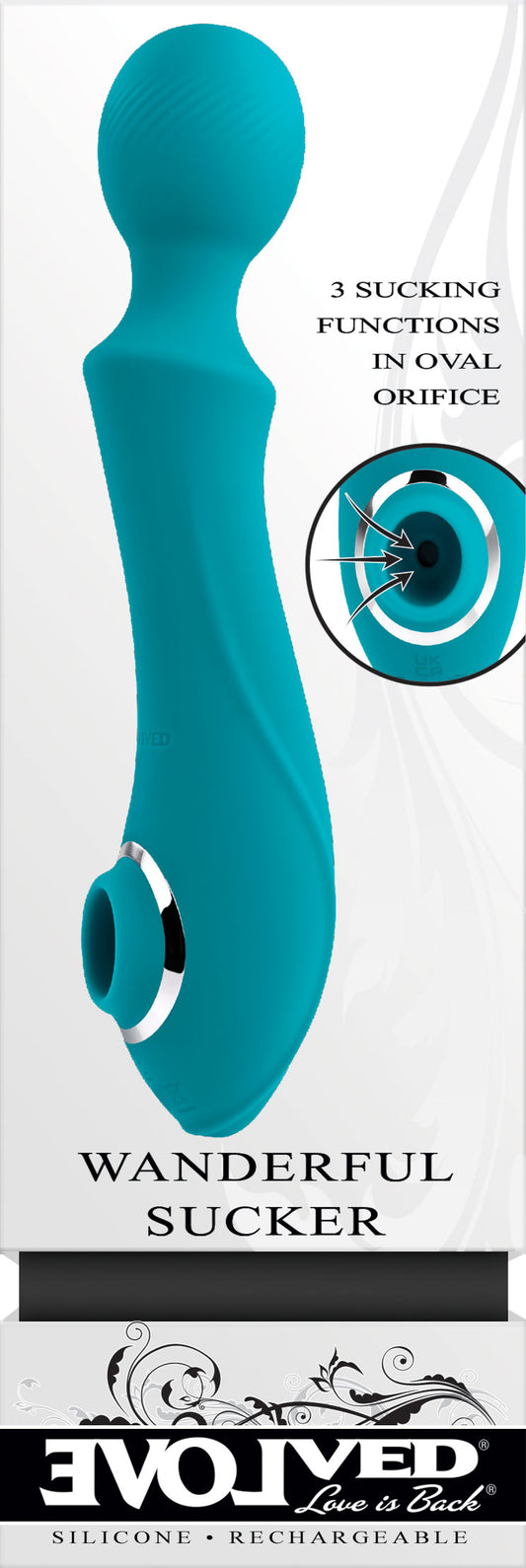 Wanderful Sucker - Teal | 844477023007 | Available at EroticWarehouse.com