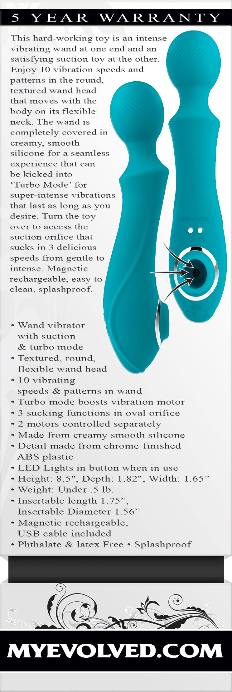 Wanderful Sucker - Teal | 844477023007 | Available at EroticWarehouse.com