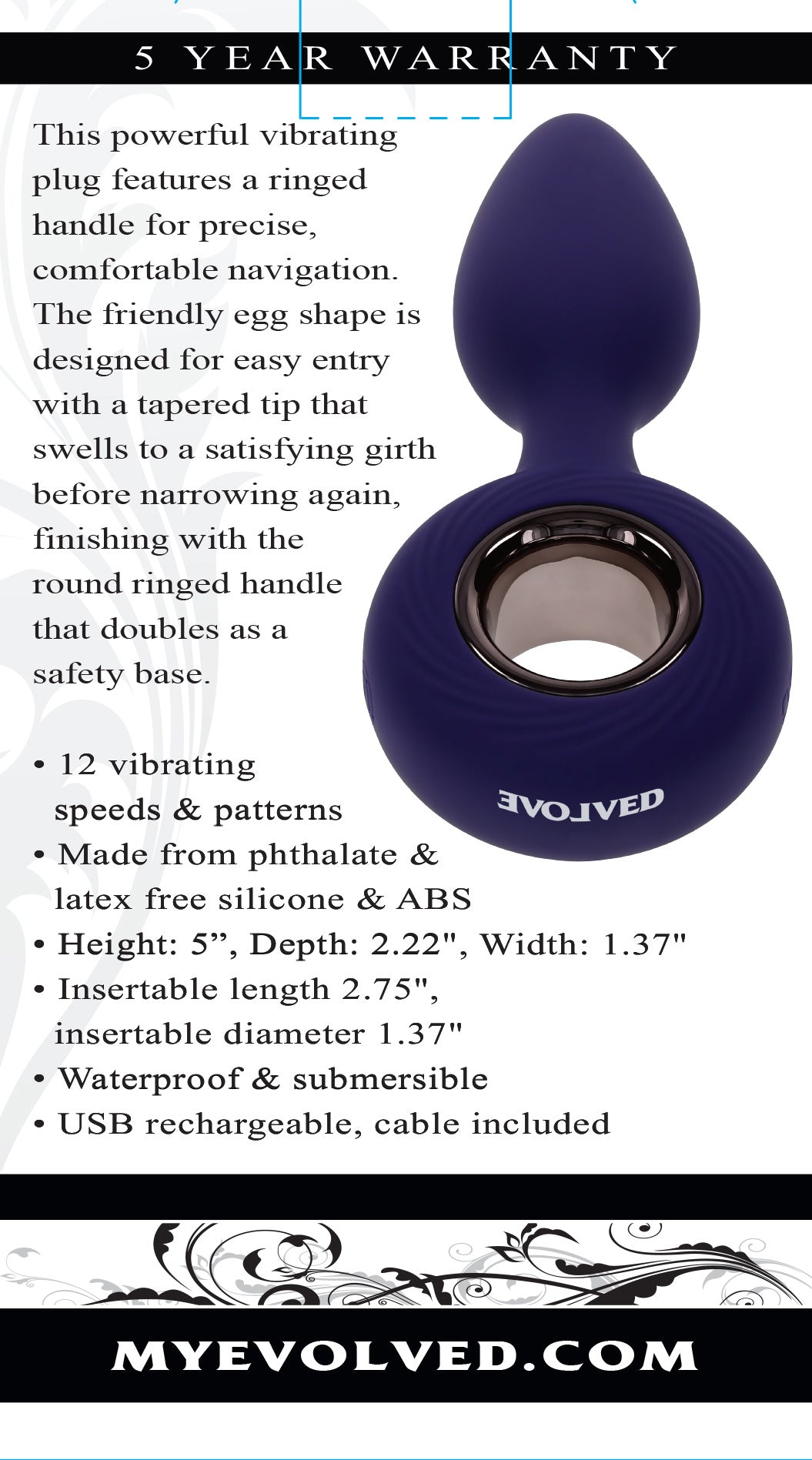 My Precious Butt Plug - Blue | 844477024813 | Available at EroticWarehouse.com