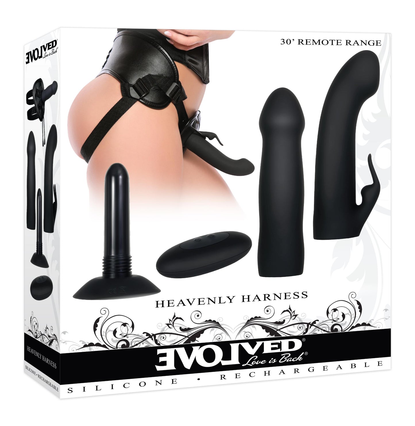 Heavenly Harness - Black | 844477018478 | Available at EroticWarehouse.com