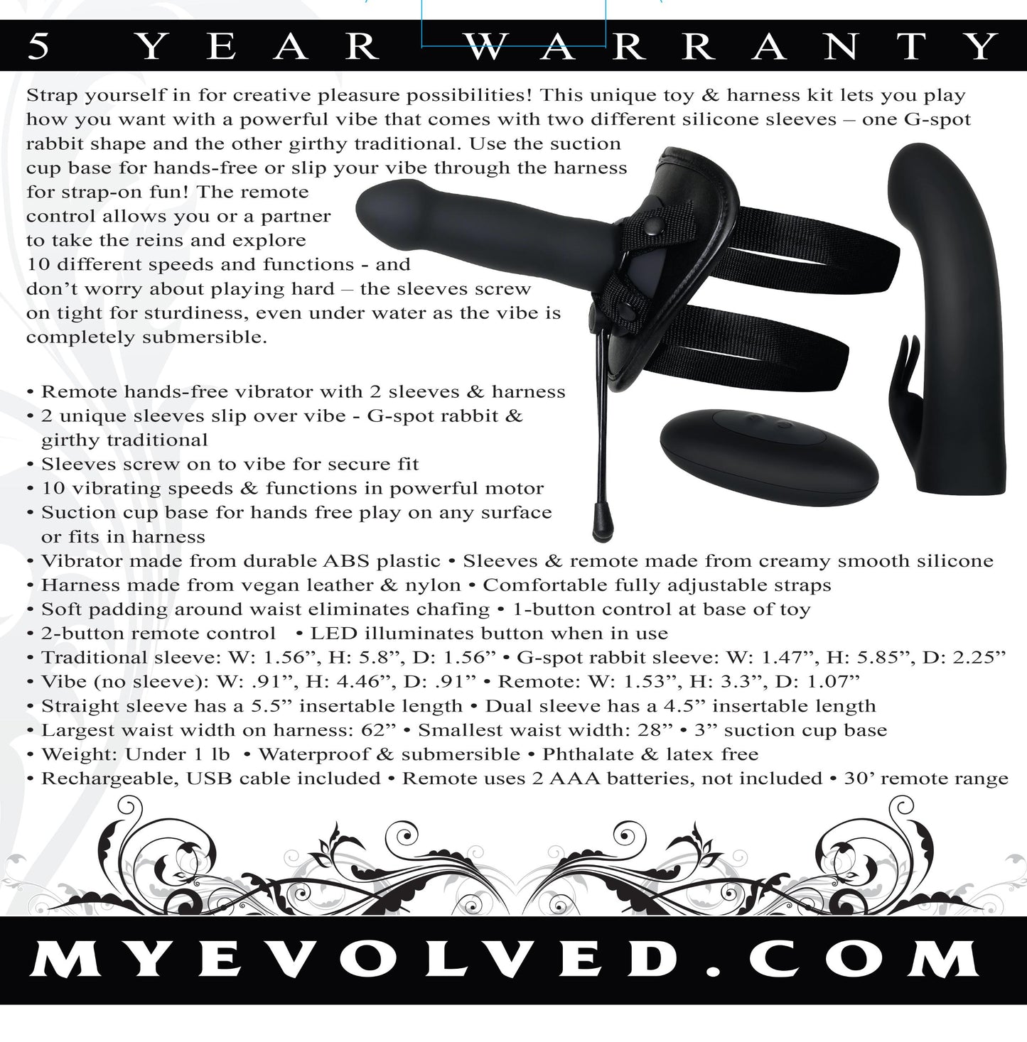 Heavenly Harness - Black | 844477018478 | Available at EroticWarehouse.com